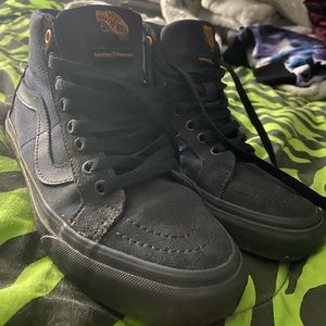 blue vans with rainbow bottoms